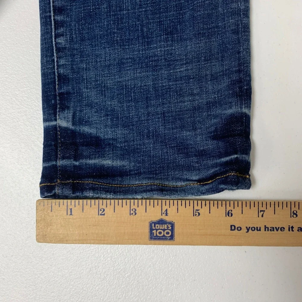 American‎ Eagle Slim Straight Jeans Mens 30x34 Blue Distressed Ne(x)t Level Flex